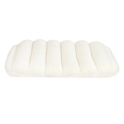 Pawz M Size Orthopedic Dog Bed with Sherpa Plush Removable Cover in White-2029387208892485633