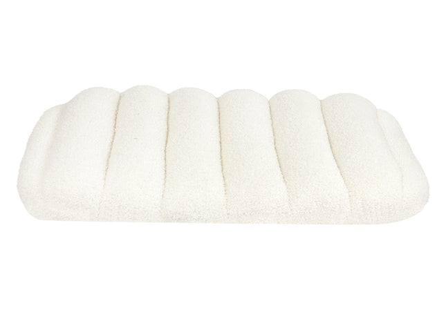 Pawz M Size Orthopedic Dog Bed with Sherpa Plush Removable Cover in White-2029387208892485633
