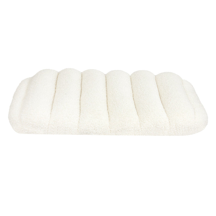 Pawz M Size Orthopedic Dog Bed with Sherpa Plush Removable Cover in White-2029387208892485633