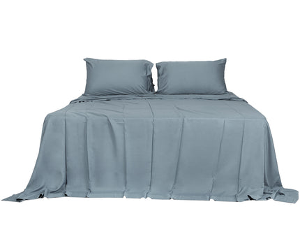 Dreamz 4pcs King Size 100% Bamboo Bed Sheet Set in Grey Colour-1942353308316471297