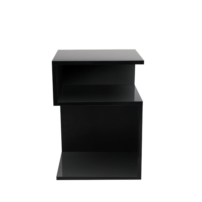 Levede 1xBedside Tables Drawers Side Black-1954802869278478337