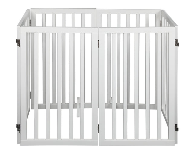 PaWz Wooden Pet Gate Dog Fence Safety White 10 Pack-1973193643971973121