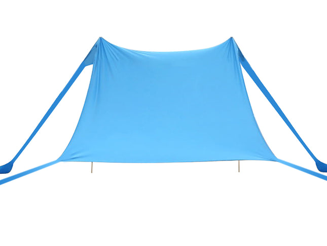 Beach Tent Camping Canopy 2-4 Person Family Sun Shade Shelter 210x210cm Blue-1973193766189797377