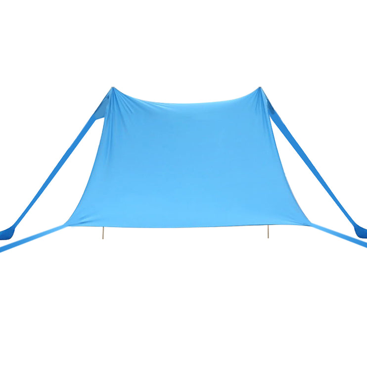 Beach Tent Camping Canopy 2-4 Person Family Sun Shade Shelter 210x210cm Blue-1973193766189797377
