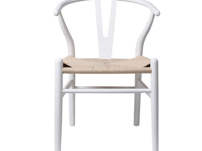 Levede 2x Dining Chairs Wooden Hans White-1975420493129453569