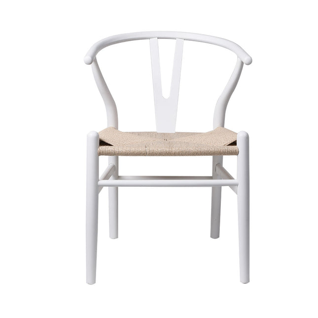 Levede 2x Dining Chairs Wooden Hans White-1975420493129453569