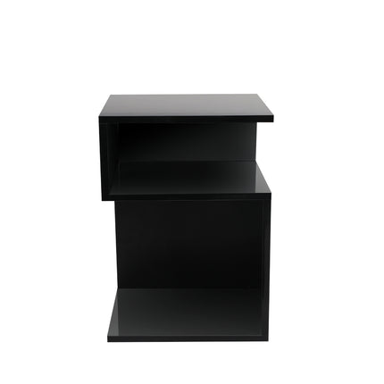 Levede 1xBedside Tables Drawers Side Black-1973193984444600321