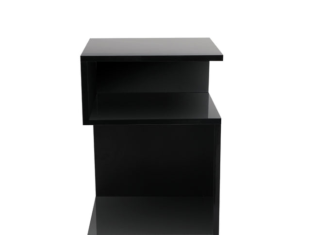 Levede 1xBedside Tables Drawers Side Black-1973193984444600321