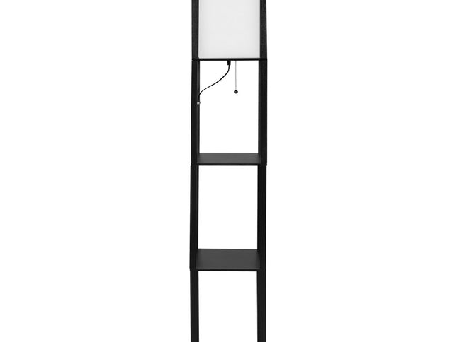 EMITTO Floor Lamp Storage Shelf LED Black-1864184393824866305