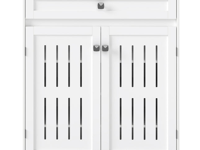 Levede Shoe Cabinet Door Storage Rack Cupboard White-2029387290895323137