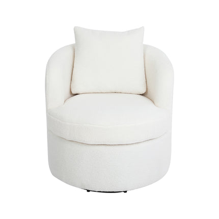 Levede Fleece Swivel Chair-1954802380256186369