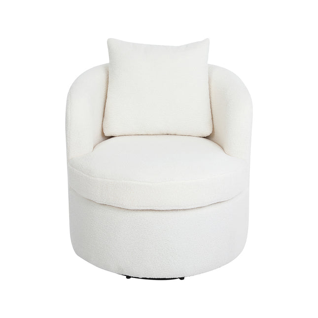 Levede Fleece Swivel Chair-1954802380256186369