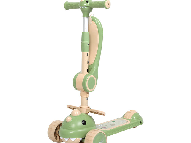 BoPeep Foldable Kids Scooter Flip-able Seat Green-1954802361826414593