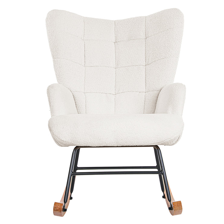 Levede Fleece Rocking Chair-1975420386770292737