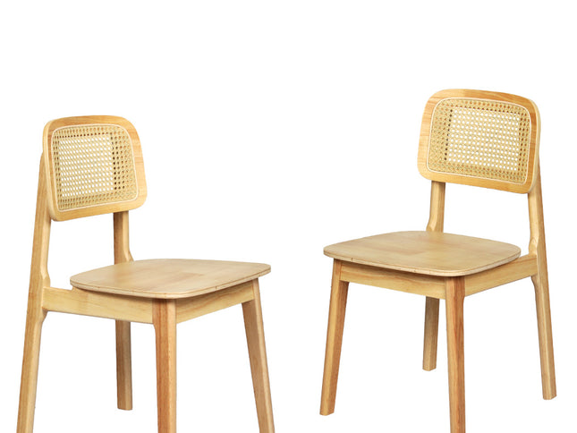 Levede 2x Rattan Dining Chair Wooden Kitchen Chair-1910112274102751233