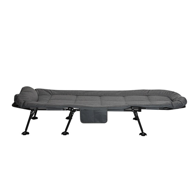 Levede Folding Camping Bed Camp Cots Dark Grey-1954802423948251137