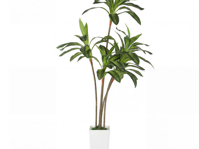 Lambu Artificial Dracaena Tree Lifelike Fake Leaves Artificial Plants Indoors-2050056792347643905