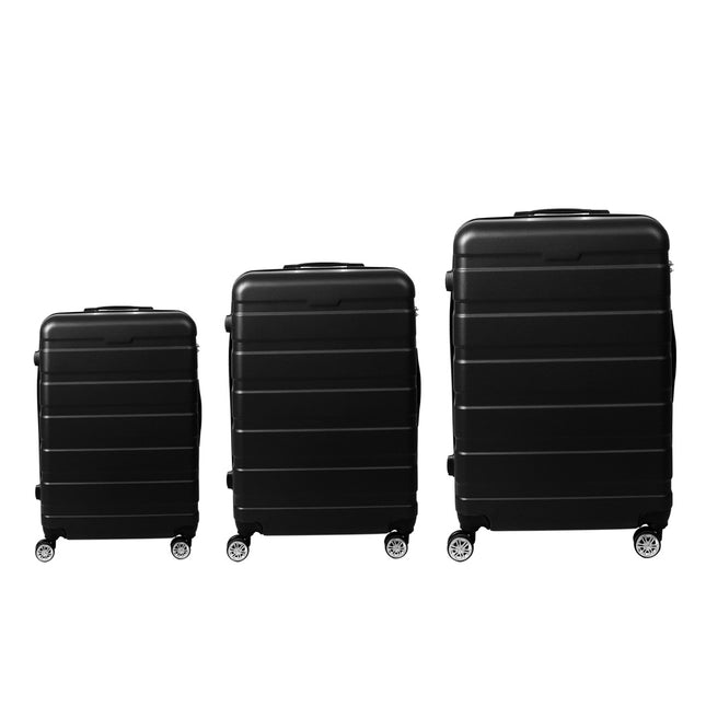 Slimbridge 3PC Luggage sets Suitcase Black-1954802816467996673
