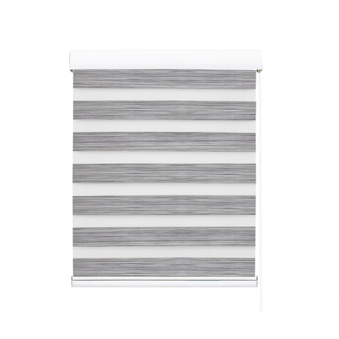Marlow Blackout Zebra Roller Blind Curtains 120x210 Grey-1910113277401239553