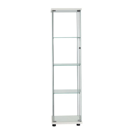 Stacked Display Cabinet Tempered Glass White-1954803004272152577