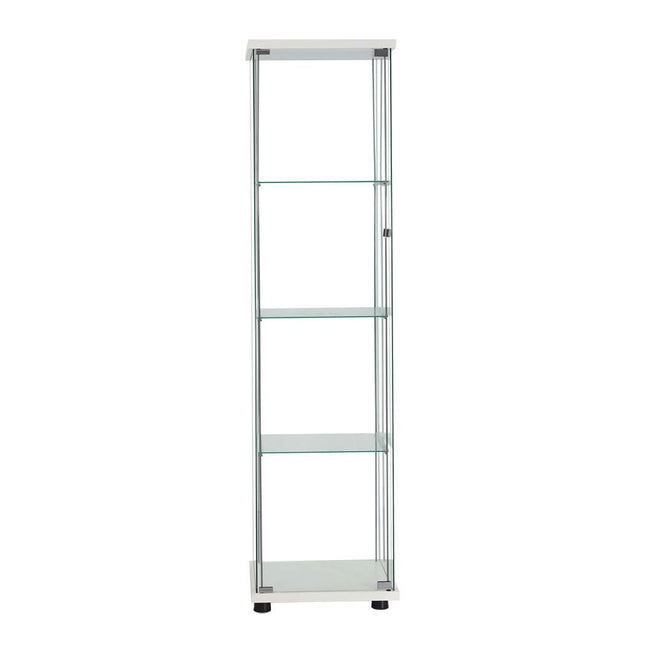 Stacked Display Cabinet Tempered Glass White-1954803004272152577