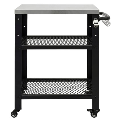 Levede Outdoor Kitchen Cart Mobile BBQ Grill Trolley Stainless Steel Prep Table-2050059021725077505