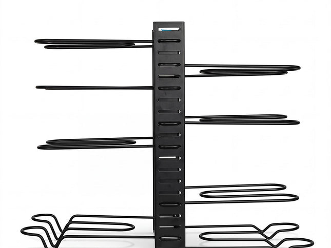 Toque Pot Rack Organizer 8 Tier Adjustable Pan Holder Kitchen Storage Shelves-2050059014796087297