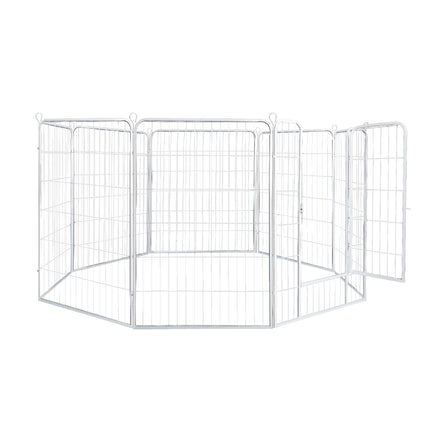 PaWz 8 Panel 48'' Pet Dog Playpen Puppy White 4kg chicken-1973193828466823169