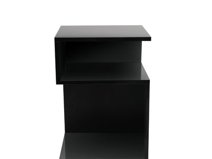 Levede 1xBedside Tables Drawers Side Black-1864184438766833665