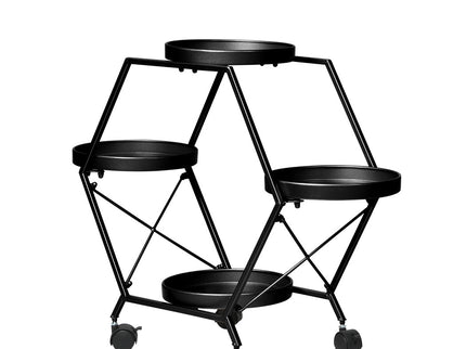 Levede Plant Stand Garden Outdoor Indoor Black-1864184724776423425