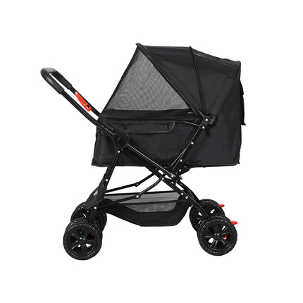 PaWz Pet Stroller Dog Cat Carrier Foldable Black-1973193719184232449