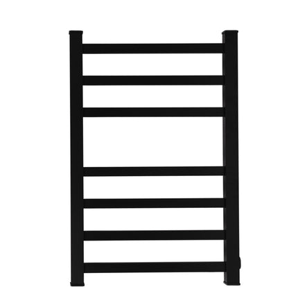 Heated Towel Rail Warmer Rack Wall Mounted Black-1973193892169912321