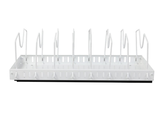 Toque Pots and Pans Organiser Saucepan Holder Storage Pull Out Rack Holder White-2065254301424553985