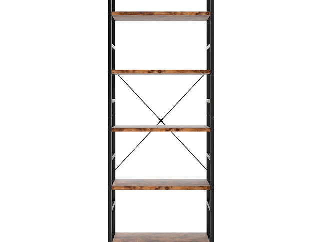 Levede 5-Tier Industrial Bookshelf Bookcase 157.5cm-2006733384419774465