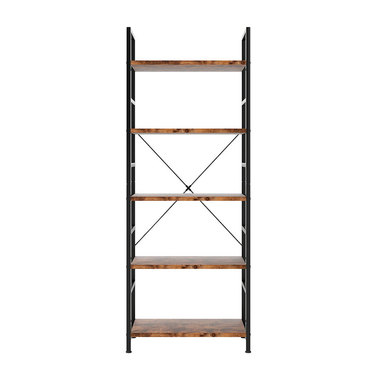 Levede 5-Tier Industrial Bookshelf Bookcase 157.5cm-2006733384419774465