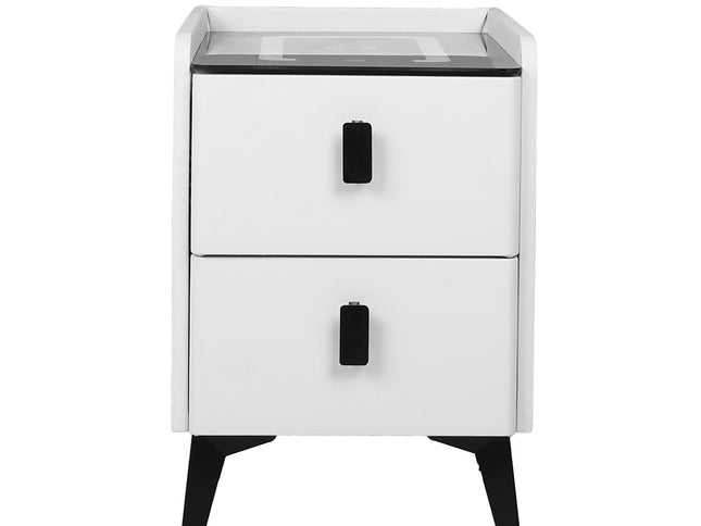 Levede Bedside Table LED Lights Drawers Storage-1975420388875833345