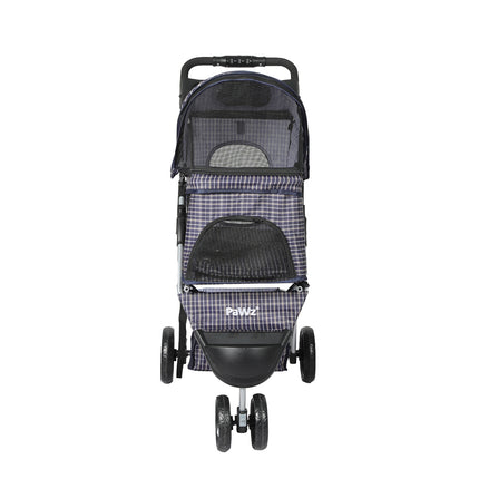 PaWz Large Pet Stroller Dog Cat Carrier Plaid-1973193718055964673