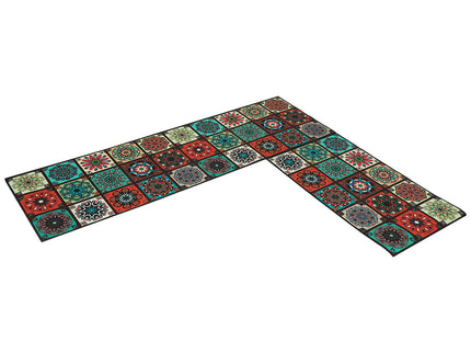 Marlow 2x Kitchen Mat Floor Rugs Area 45x150cm-1910113064880050177