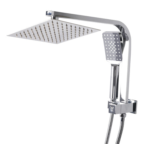 Shower Head High Pressure Set Rain Square Silver-1831592559231766529