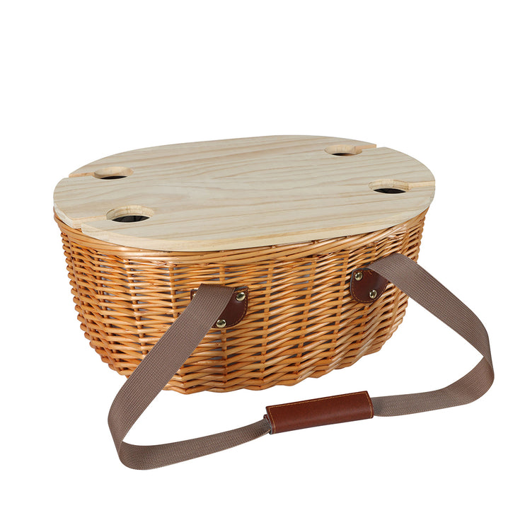 Picnic Basket Set Willow Baskets Outdoor-1973194015792828417