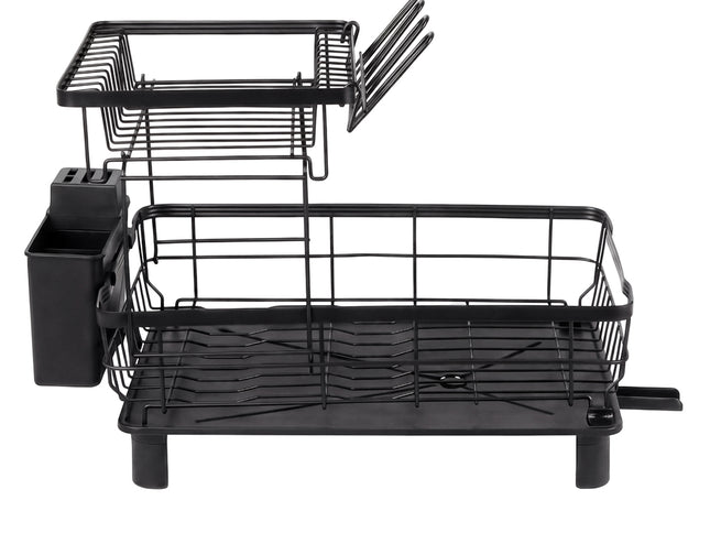 Toque 2 Tier Drying Rack Kitchen Organizer Storage Plate Drainer Cutlery Holder-2061251870420242433