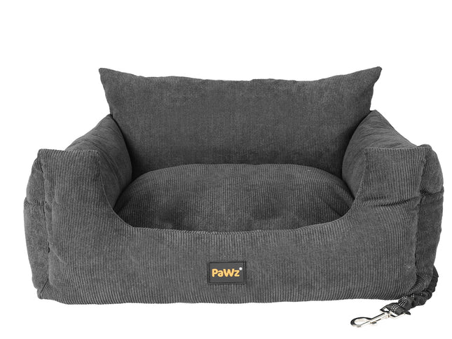 PaWz Pet Car Booster Seat Dog Protector L Grey Large-1864184541778939905