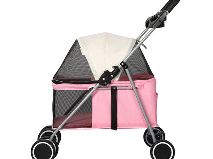 PaWz Pet Stroller Dog Cat Carrier Foldable Pink-1864184624901656577
