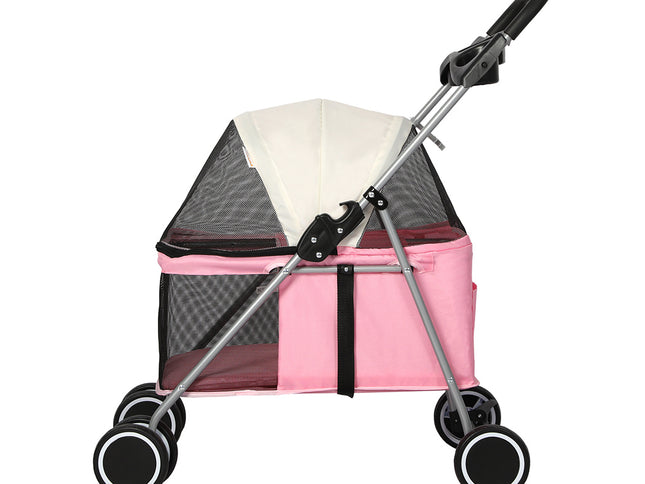 PaWz Pet Stroller Dog Cat Carrier Foldable Pink-1864184624901656577