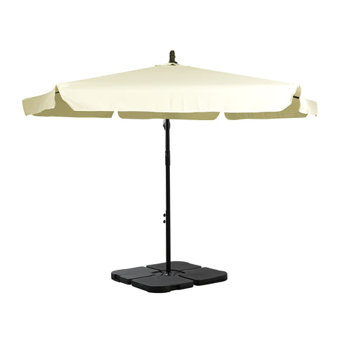 Mountview 3M Outdoor Umbrella Beach Beige With Base-1864184448237572097