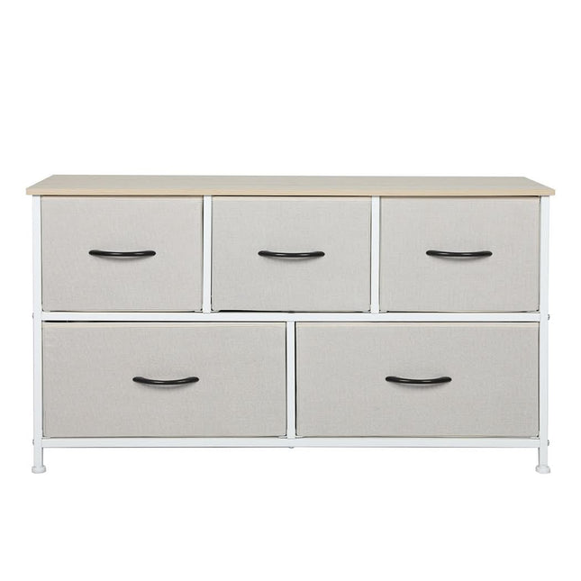 Levede Storage Cabinet Tower Chest Beige-1954802982222696449