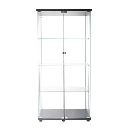 164cm Glass Display Cabinet 2 Doors-1973193801182875649