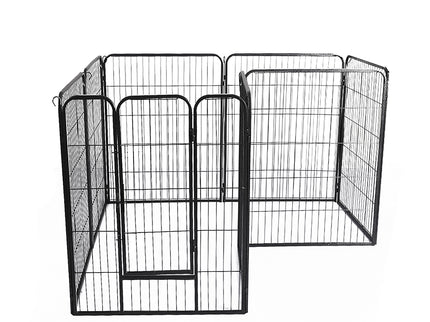PaWz 8 Panel Pet Dog Playpen Puppy Exercise Black 4kg chicken-1910113003056009217