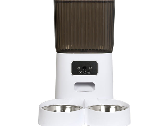PaWz 5L Auto Pet Feeder Automatic Camera Wi-Fi White-1864184562423304193