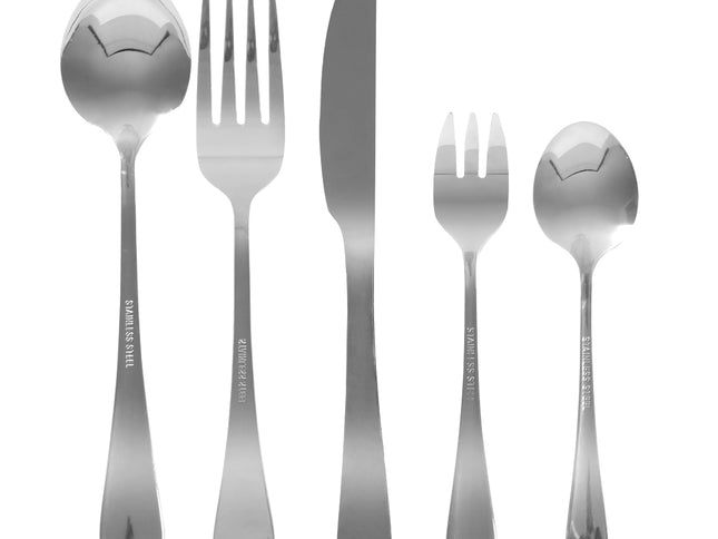 Cutlery Set Stainless Steel Knife Fork Silver-1975420476872331265
